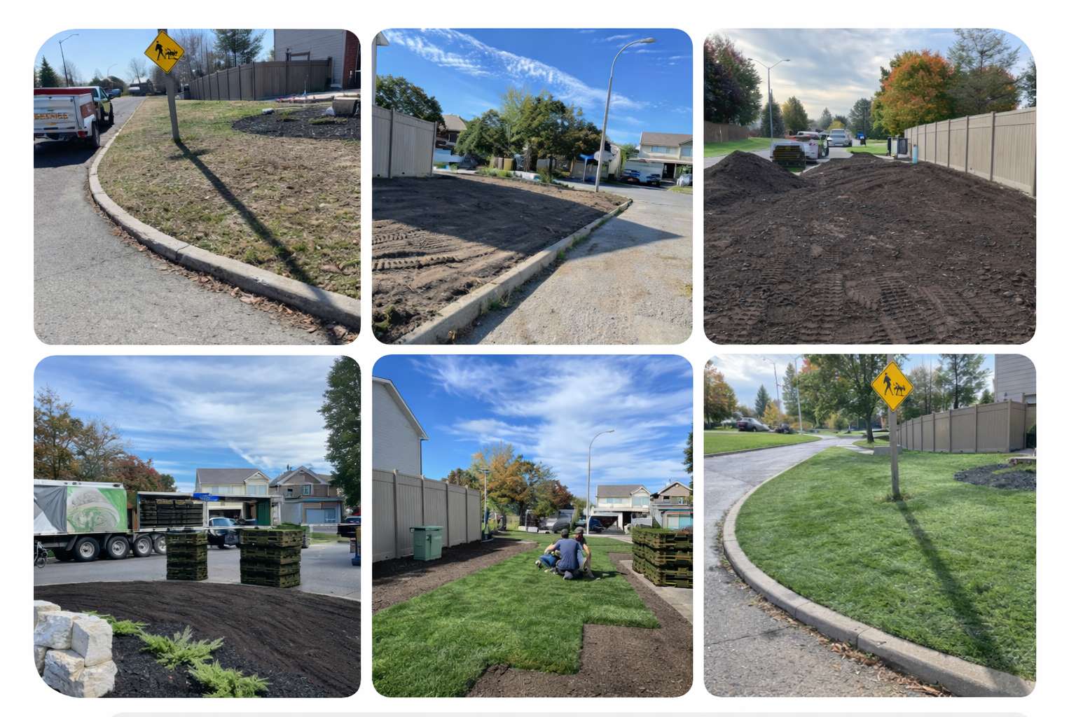 Terrain Ottawa remblai compaction drainage pelouse